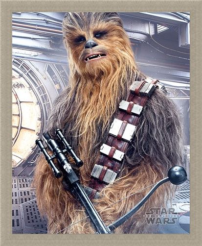 Framed Framed Chewbacca Bowcaster - Star Wars The Last Jedi