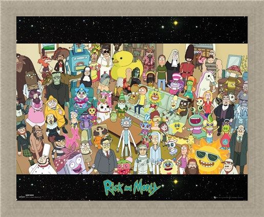 Framed Framed Cast - Rick and Morty