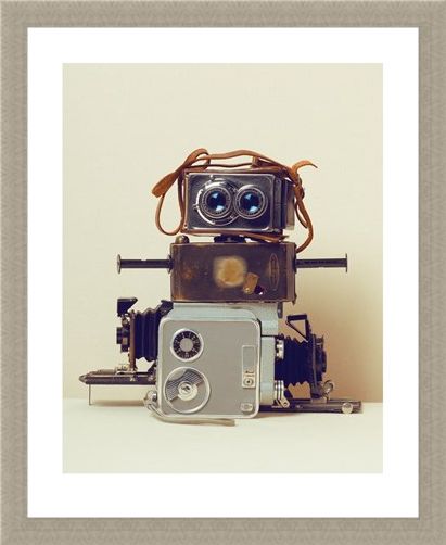 Framed Framed Robot Hair - Ian Winstanley