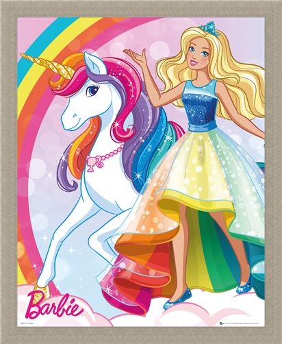 Framed Framed Unicorn - Barbie