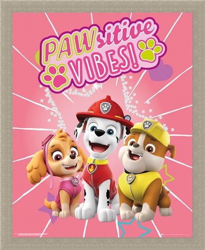 Framed Framed Pawsitive Vibes - Paw Patrol
