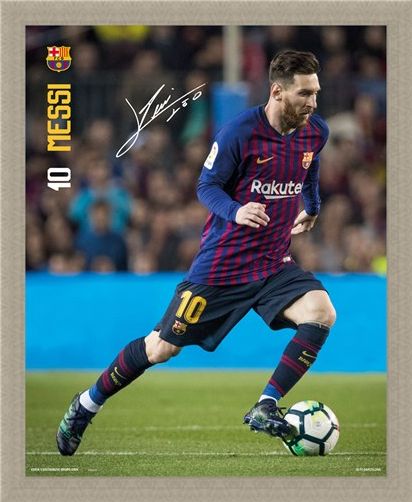 Framed Framed Messi 18-19 - Barcelona FC