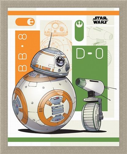Framed Framed The Rise Of Skywalker BB8 and D-0 - Star Wars