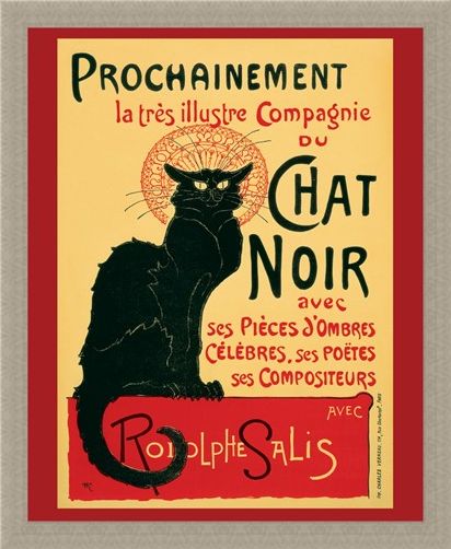 Framed Framed Tournee du Chat Noir (Turn of the Black Cat) - Theophile Alexandre Steinlen