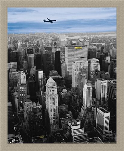 Framed Framed Flying High above The MetLife Building - New York City