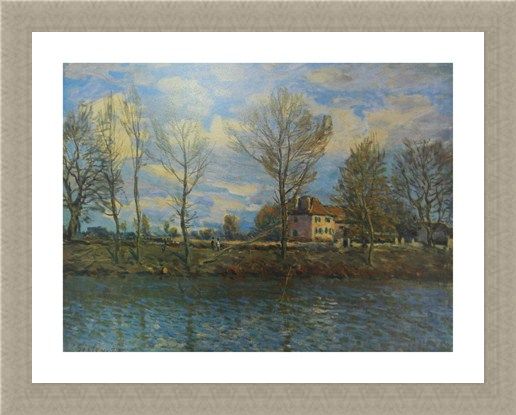 Framed Framed Island of The Grande Jatte - Alfred Sisley