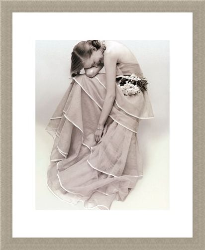 Framed Framed Tiered Evening Dress, March 1951 - Norman Parkinson