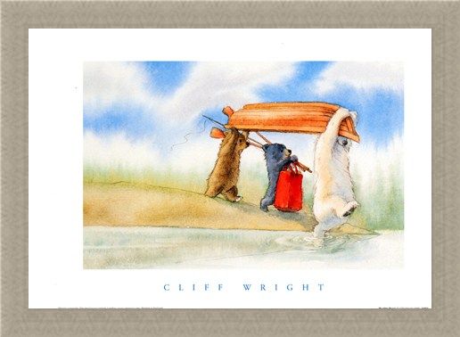 Framed Framed Boating Bears - Cliff Wright