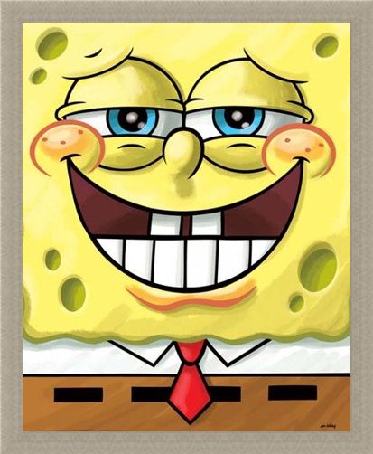 Framed Framed Cheeky Grin - Spongebob Squarepants