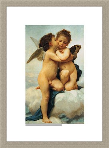 Framed Framed The First Kiss, 1873 - William Adolphe Bouguereau