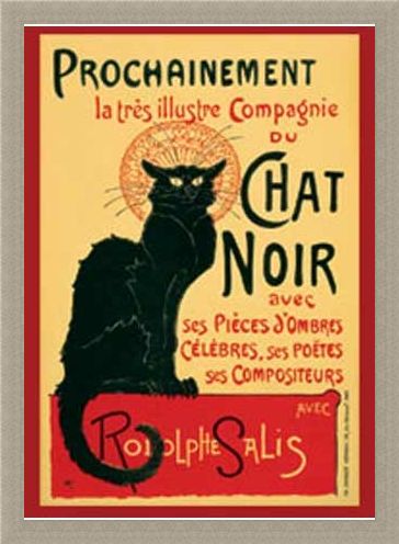 Framed Framed Tournee du Chat Noir (Turn of the Black Cat) - Theophile Alexandre Steinlen