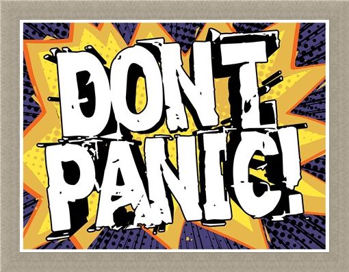 Framed Framed Don't Panic - Pop Art Style