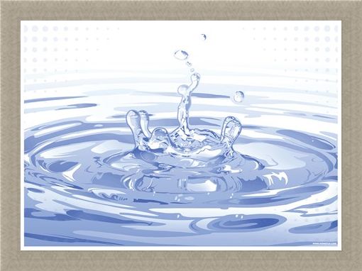 Framed Framed Ripples - Blue Splash