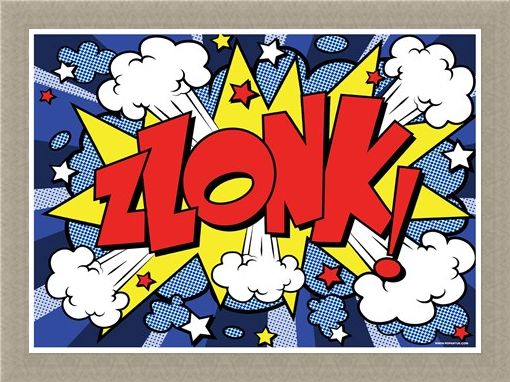 Framed Framed Comic Style Explosion - Zlonk!