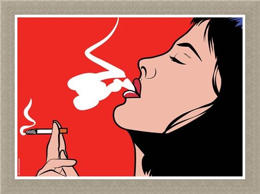 Framed Framed Smoke - Pop Art Exhale