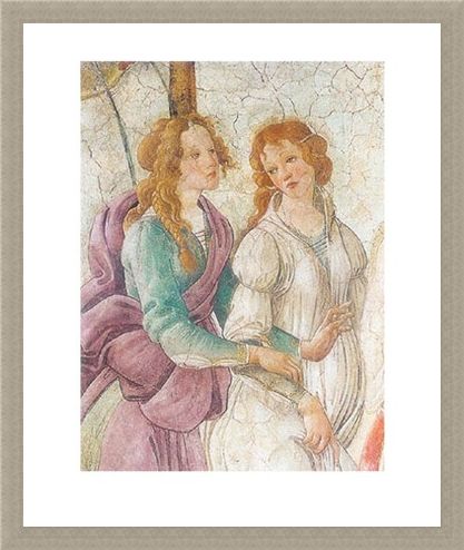 Framed Framed Venus Offers Gifts - Sandro Botticelli