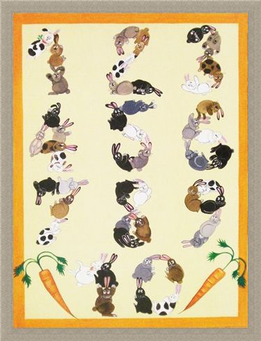 Framed Framed Counting Bunnies - Educational Fun
