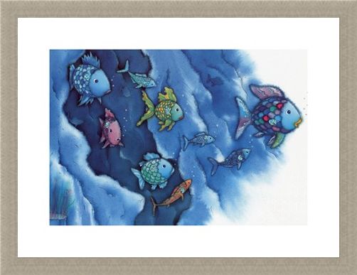 Framed Framed Rainbow Fish Plays with all his Friends - Marcus Pfister