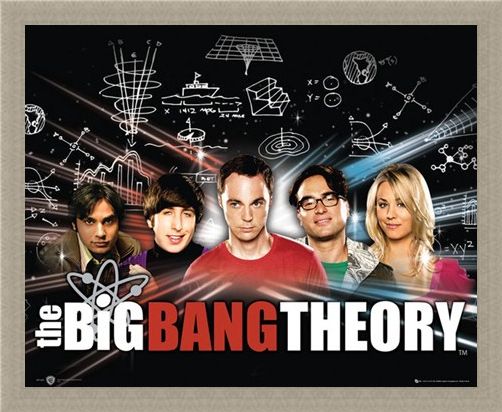 Framed Framed Raj, Howard, Sheldon, Leonard & Penny - The Big Bang Theory