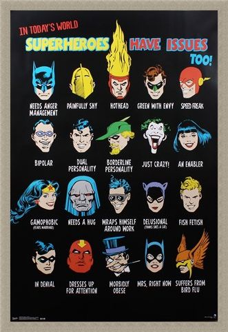 Framed Framed Superheroes Have Issues Too - DC Comics