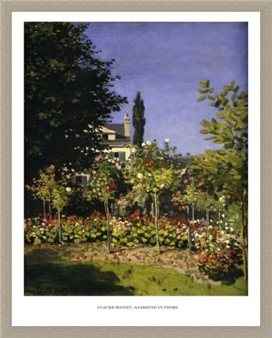 Framed Framed The Garden in Bloom - Claude Monet