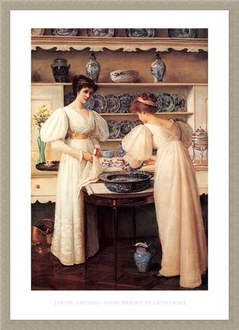 Framed Framed Home Bright Hearth Light - Louise Jopling