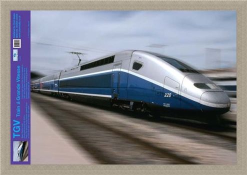 Framed Framed TGV High Speed Train - Trains