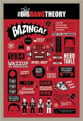 Framed Framed The Big Bang Theory Infographic - The Big Bang Theory