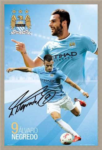 Framed Framed Alvaro Negredo - Manchester City Football Club