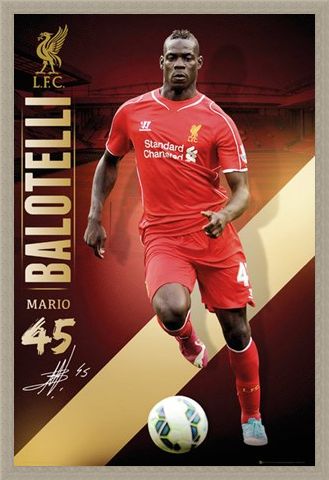Framed Framed Mario Balotelli - Liverpool Football Club