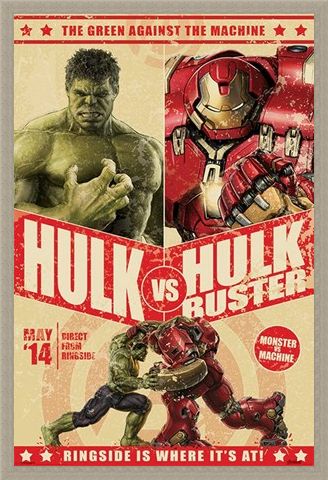 Framed Framed Hulk Vs Hulkbuster - Avengers Age of Ultron