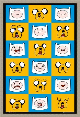 Framed Framed Finn & Jake Funny Faces - Adventure Time