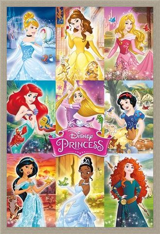 Framed Framed Princess Collage - Disney Princess
