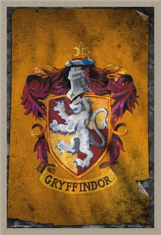 Framed Framed Gryffindor Flag - Harry Potter