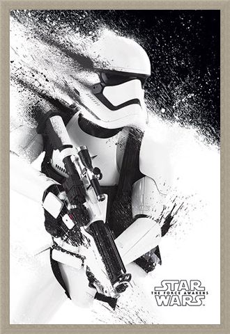 Framed Framed Stormtrooper Paint - Star Wars Episode VII The Force Awakens