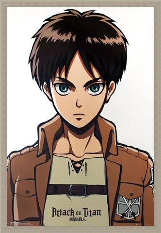 Framed Framed Eren Portrait - Attack on Titan