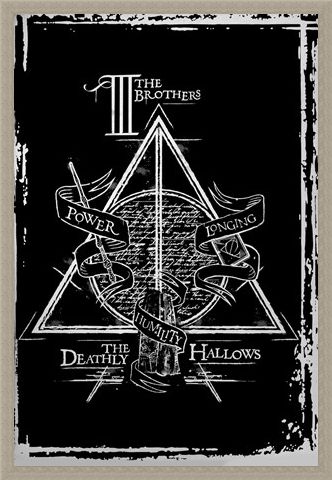 Framed Framed Deathly Hallows Graphic - Harry Potter