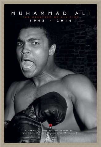 Framed Framed The Greatest Of All Time - Muhammad Ali