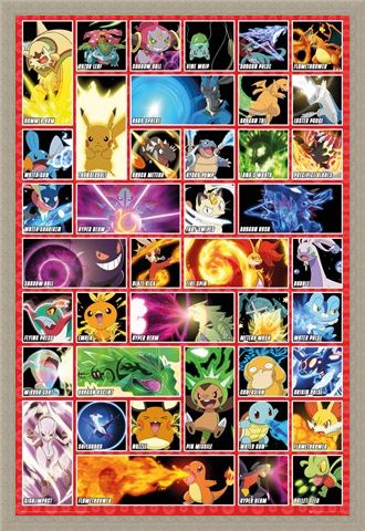Framed Framed Character Moves - Pokemon