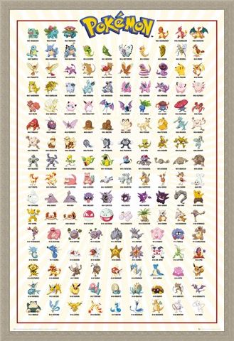Framed Framed Original 151 - Pokemon Kanto