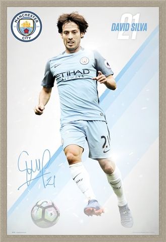 Framed Framed David Silva 16/17 - Manchester City