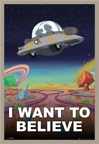 Framed Framed I Want To Believe - Rick And Morty