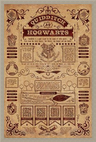 Framed Framed Quidditch At Hogwarts - Harry Potter
