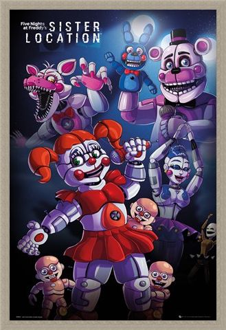Framed Framed Sister Location - Five Nights At Freddy's