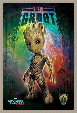 Framed Framed I Am Groot - Guardians of the Galaxy Vol. 2