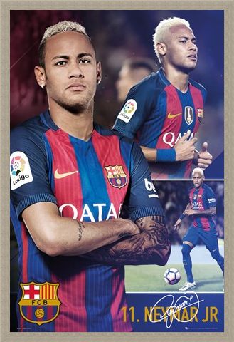 Framed Framed Neymar Jr - Barcelona Football Club