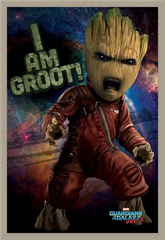 Framed Framed Angry Groot - Guardians of the Galaxy Vol.2