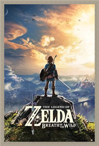Framed Framed Sunset Over Hyrule - The Legend Of Zelda: Breath Of The Wild