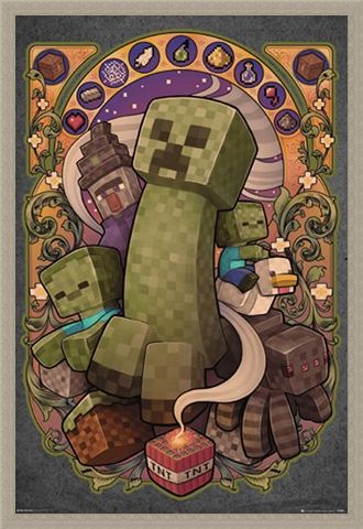 Framed Framed Creeper Nouveau - Minecraft