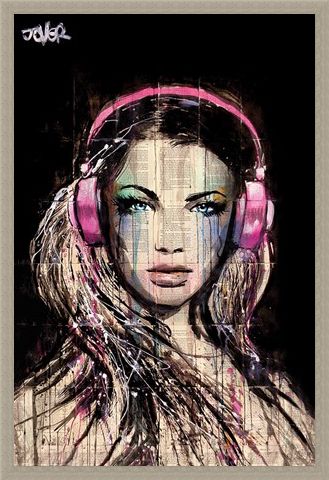 Framed Framed DJ Girl - Loui Jover